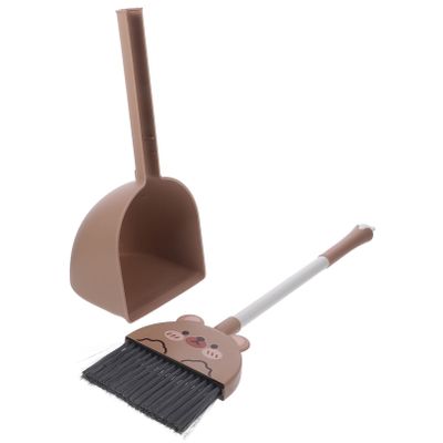 Cabilock 1Set Broom and Dustpan Cute Cleaning Tools for Housekeeping and Role Play Encourages Responsibility and Hands Skills for Ages and Up