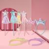 32Pcs Princess Wands Party Favors Glitter Star Fairy Wands Magic Wand Glitter Sequin Headbands Girls Pink Sequins Five-Pointed Star Fairy Wand Princess Pretend Jewelry Toys for Birthday Party Decor view 3