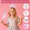 32Pcs Princess Wands Party Favors Glitter Star Fairy Wands Magic Wand Glitter Sequin Headbands Girls Pink Sequins Five-Pointed Star Fairy Wand Princess Pretend Jewelry Toys for Birthday Party Decor view 4