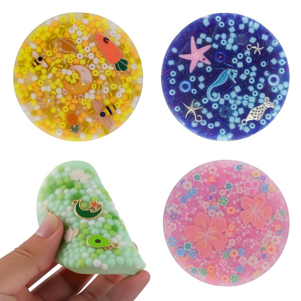 4 Pieces Skin Picking Fidget Toys,Picky Pad, Dermatillomania Fidget Toys for Stress and Anxiety Relief (4)