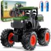 1:16 Remote Control Tractor Toy, RC Monster Truck for boys age 4-7, RC Truck with 2800mAh, LED Lights, Realistic Working Sounds, Green Toy Vehicle Birthday Gift for Kids Boys Girls 4-12 Year Old view 1