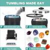 YXKJZHF Professional Rock Tumbler Kit, Rock Tumbler Polisher Kit, Electric Gem Grinder with Timmer Buttons, Detachable DIY Stone Polisher view 4