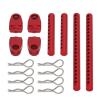 QTUONVD for Tamiya for TT-02 1/10 1 Set Metal Body Pillar Bracket Car Shell with R Clip Fixing Pillar Assembly Parts RC Upgrade Parts(Red) view 1