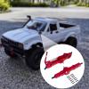 1:16 RC Car Front and Rear Axle Set Repair Parts Accessories Professional DIY Modified Easy Installation Metal for WPL C14, Red view 2