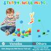 Veneibe Magnetic Blocks, 28PCS Magnetic Building Blocks, 1.34 inch 3D Cubes for Toddlers, Preschool Educational Construction Kit, Sensory Montessori Toys Kids Blocks for Boys Girls view 2