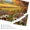 Cafemira Adult Jigsaw Puzzle 500 Pcs,Two Hedgehogs in The Field,Relieve Stress and Enjoy The Fun of Solving Puzzles,Every Piece is Unique,Vibrant and Unique,Ideal for Relaxation and Family Fun view 4