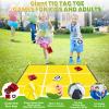 2-in-1 Giant Yard Games Bean Bag Toss & Large Tic Tac Toe Tug of War Rope Field Day Outdoor Games for Kids Adults Family-Backyard Fun Carnival Easter Party Giant Game view 4