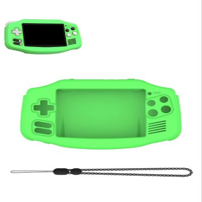 Case for RG34XX Retro Handheld Game Console, Sillence Material,Shock-Absorbing and Anti Drop Protection Soft Shell,with LanyardLuminous Green.