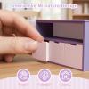 1:12 Scale Doll House Accessories and Furniture, Dollhouse Bookshelf Features a Realistic Design, Collectible Miniature Bookcase Toy Gift for Kids & DIY Enthusiasts view 2