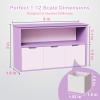 1:12 Scale Doll House Accessories and Furniture, Dollhouse Bookshelf Features a Realistic Design, Collectible Miniature Bookcase Toy Gift for Kids & DIY Enthusiasts view 4