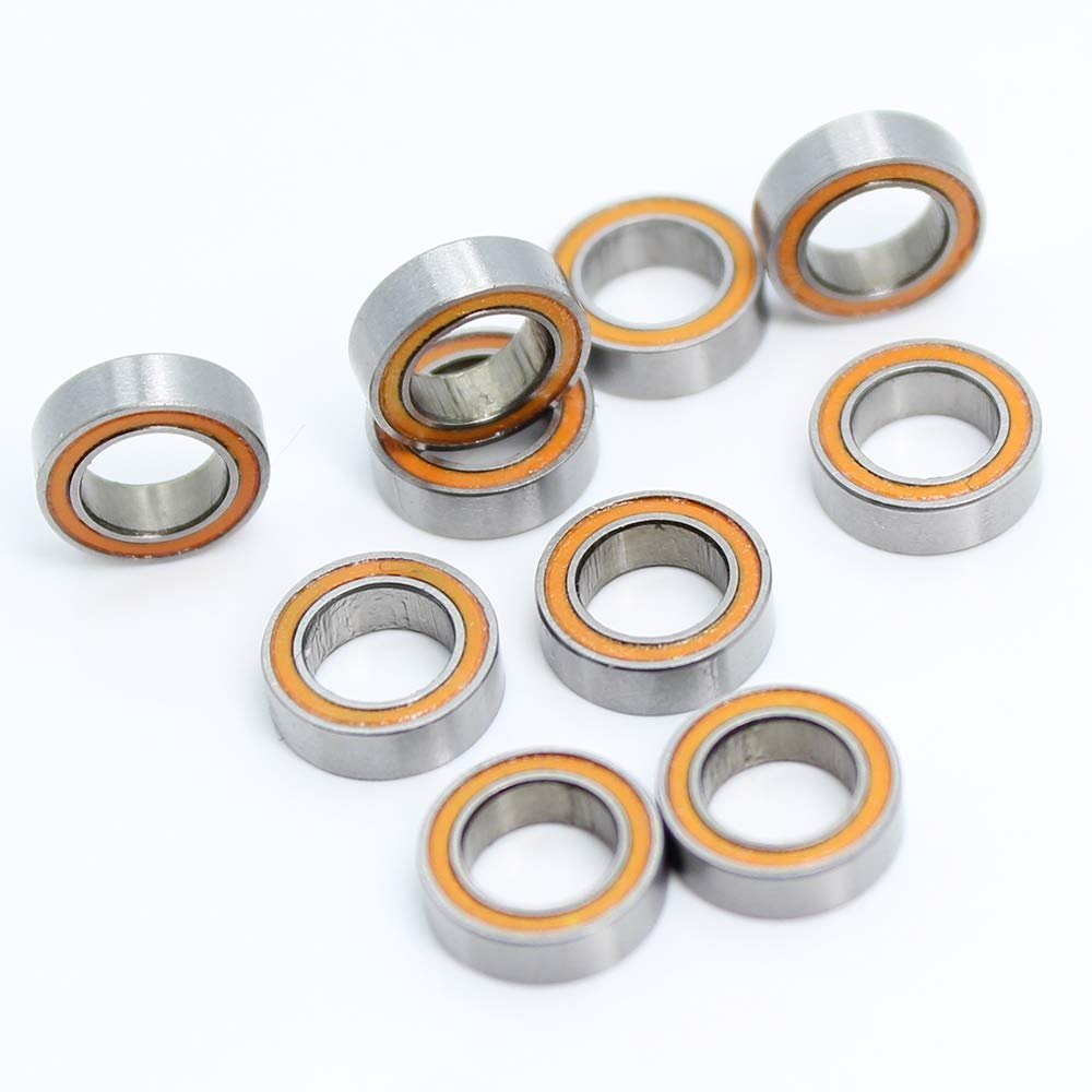 10PCS MR85RS MR85 RS 2RS Color Bearing 5x8x2.5 mm ABEC-3 Compatible with Hobby Electric RC Car Truck Ball Bearings MR85-2RS Orange Sealed