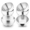 E-far Stainless Steel Bowls for Kids-6 Pack, 12OZ Double Walled Baby Toddler Bowls for Baby Food/Cereal/Snack, 18/10 Non-Toxic Metal & Unbreakable, Dishwasher Safe view 1