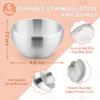 E-far Stainless Steel Bowls for Kids-6 Pack, 12OZ Double Walled Baby Toddler Bowls for Baby Food/Cereal/Snack, 18/10 Non-Toxic Metal & Unbreakable, Dishwasher Safe view 2
