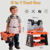 REXBETI Kids Tool Set with Box and Electronic Toy Drill, Pretend Play Kids Workbench Construction Kits, Toddler Tool Set, Birthday Gifts for Ages 3-8 Years Old view 2