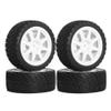1set 12mm Hex Wheels Rims and Rubber Tires Compatible with RC 1/10 On Road Racing Car view 1