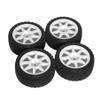 1set 12mm Hex Wheels Rims and Rubber Tires Compatible with RC 1/10 On Road Racing Car view 2