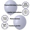 110pcs Dusty Blue Balloon 12 Inch, Blue Latex Balloons for Birthday Party Baby Shower Wedding(with 2 Ribbons). view 4