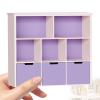 1:12 Scale Dollhouse Bookshelf, Elegant Doll House Book Shelf with Functional Storage, Perfect Doll House Accessories for Living Room or Bedroom view 1