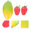 VICASKY 3pcs Musical Fruit Maracas Safe Simulation Fruit Percussion Instruments Mango Strawberry for Early Music Education and Interactive Play Lightweight Portable view 4