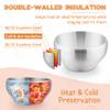 E-far Stainless Steel Bowls for Kids-2 Pack, 12OZ Double Walled Baby Toddler Bowls for Baby Food/Cereal/Snack, 18/10 Non-Toxic Metal & Unbreakable, Dishwasher Safe view 3