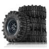 2.2'' Crawler Tires and Beadlock Wheels(4pcs) OD 130 * 55mm Compatible with SCX10 90047 D90 TF2 CC01 TRX4(Titanium) view 1