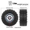 2.2'' Crawler Tires and Beadlock Wheels(4pcs) OD 130 * 55mm Compatible with SCX10 90047 D90 TF2 CC01 TRX4(Titanium) view 3