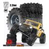 2.2'' Crawler Tires and Beadlock Wheels(4pcs) OD 130 * 55mm Compatible with SCX10 90047 D90 TF2 CC01 TRX4(Titanium) view 4