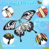 Seenelling 44 Pcs Flying Butterfly Craft Kit with 32 Wind up Butterflies and 12 Color Pens People Painting White Paper Butterflies DIY Toy for Party Game School Activity Birthday Gift (Style 2) view 4