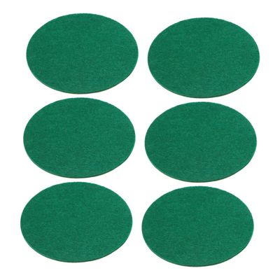 BESPORTBLE 6pcs Green Self-Adhesive Air Hockey Felt Pads for Goal Handles and Paddles Replacement Stickers for Enhanced
