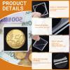 ENPOINT 40pcs Silver Dollar Coin Holders for Collectors - Clear Coin Capsules with 5 Sizes (20/25/30/35/40mm) Adjustable Black Gasket view 4