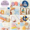 Pillowhale Tangram Activity Wall Busy Board Panels, 12-in-1 Learning Activity Center, Wooden Montessori Sensory Toys for Toddler Playroom, Nursery, Daycare, Classroom, Dentist Waiting Room view 2