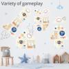 Pillowhale Tangram Activity Wall Busy Board Panels, 12-in-1 Learning Activity Center, Wooden Montessori Sensory Toys for Toddler Playroom, Nursery, Daycare, Classroom, Dentist Waiting Room view 4