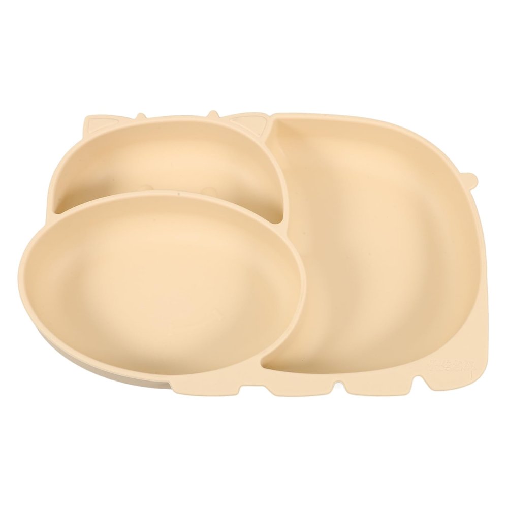 SWOOMEY Cute Divided Plate for Boys and Girls Silicone Dinner Trays Compartment Plates Boys and Girls Lunch Trays