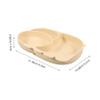 SWOOMEY Cute Divided Plate for Boys and Girls Silicone Dinner Trays Compartment Plates Boys and Girls Lunch Trays view 2