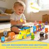 BOLZRA Farm Animals Train Toy for Toddlers 1 2 3 4 5 Years Old, Counting, Matching, Sorting Montessori Learning Toy with 11 Finger Puppets, Keys, Barns, Educational Christmas Birthday Gift for Kids view 2