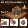 DND Spinner Dice - 7-in-1 Metal Dice Set with 3D Relief Dragon Design | Unique Spinner Design for Dungeons & Dragons | Fantasy RPG Polyhedral Dice Set for D&D Players & DM (Ancient Bronze) view 3