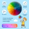 HABA 2012749001 Children's Rainbow Ball - 14 cm with Sturdy Plastic Valve - Rainbow Coloured Play Ball - Indoor and Outdoor - From 2 Years view 3