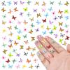 100 Pieces Tiny Butterfly Decor for Crafts Dollhouse Miniatures Resin Micro Butterfly for Dollhouse Fairy Garden Micro Landscaping Decoration view 1