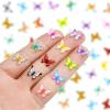 100 Pieces Tiny Butterfly Decor for Crafts Dollhouse Miniatures Resin Micro Butterfly for Dollhouse Fairy Garden Micro Landscaping Decoration view 2