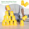 byepica 48-Piece Sport Stacking Cups Set, Horse Pattern Design, Speed Training Challenge for All Ages, Plastic Stacking Cups for Family Fun, Red, Blue, Green, Yellow view 4