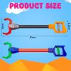 Lewtemi 4 Pcs Interactive Grabber Claw Robot Arm Pack Reacher Pickup Tool and Hand Eye Coordination Play, 18 Inch (Red,Green) view 2