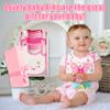 2ooya Cotton Waterproof Baby Bibs - 24Pcs Pink Adjustable Hook Loop Closure Food Bib Newborn Babies Infant Bibs Keepsake Baby Gift for Baby Girls Feeding Drooling Eating Teething, 6-12 Months view 4