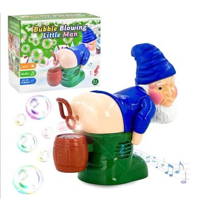 FartBubbleBlowerLEDButtBubbleMachinewithFartSounds,RainbowBubbleMaker,NoveltyGagGiftforParties&Adults (Blue Santa)