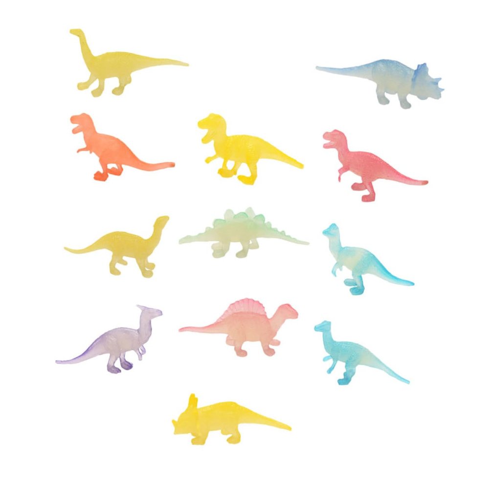 BESPORTBLE 12Pcs Luminous Dinosaur Model for Dinosaurs Playthings for Dinosaur Theme Parties Educational and Fun Cultivate Imagination and Color Recognition