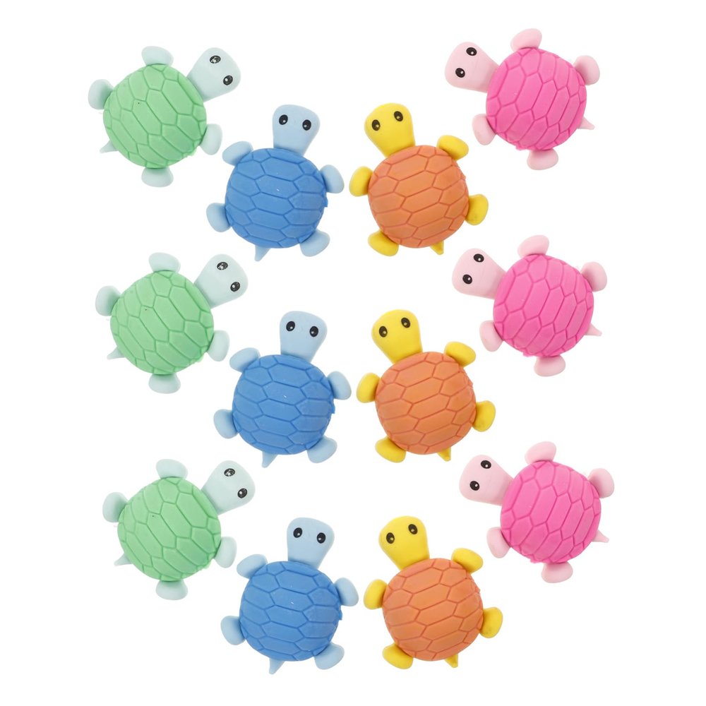 IMIKEYA 24pcs Unique Tortoise Eraser Handheld Erasers for Boys and Girls Students Fun Stationery Supplies for Turtle Lovers
