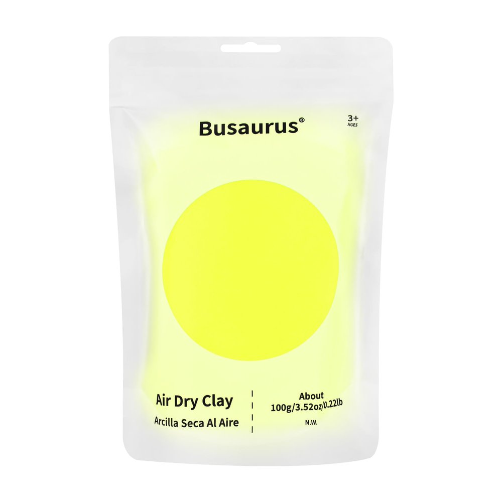 100g Fluorescent/Lemon Yellow Air Dry Foam Clay, DIY Magic Model Clay for Kids, Colorful Soft Clays for School Supply, Slime, Art Projects, Cosplay - Non-Sticky, Non-Toxic & Safe - Classroom Supplies