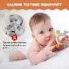 2 Pack Baby Teething Toys for 0-6 & 6-12 Month Infants, Silicone Baby Chew Toys with Wooden Ring Toy (for Newborn Boys & Girls), Ideal for Relieving Teething Discomfort & Soothing Fussy Moods view 4