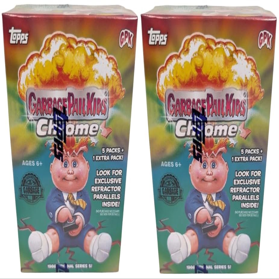 2-Pack 2022 Topps Garbage Pail Kids Chrome Series 5 Blaster Value Box Chrome5 C5 Trading Cards- Two Blaster Boxes