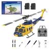 C032 UH-1 Huey RC Helicopter for Adults, 1/48 Scale 2.4G 6CH Flybarless Remote Control Military Helicopter, 3D Stunt Flight & High-Precision RC Airplane for Beginners (Yellow-Blue(2 Batteries)) view 1