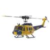 C032 UH-1 Huey RC Helicopter for Adults, 1/48 Scale 2.4G 6CH Flybarless Remote Control Military Helicopter, 3D Stunt Flight & High-Precision RC Airplane for Beginners (Yellow-Blue(2 Batteries)) view 3